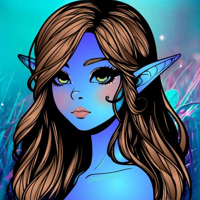 elf girl realistic dark fantasy