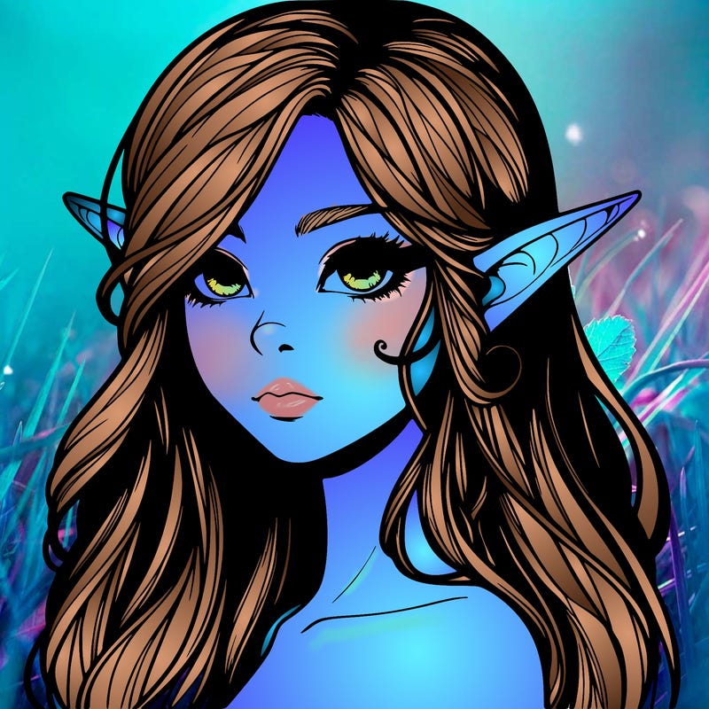 elf girl realistic dark fantasy