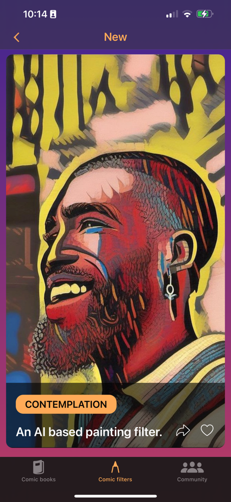 Stylo - AI Comic Artist - Vibrant comic style portrait of a man generated by Stylo AI comic artist filter