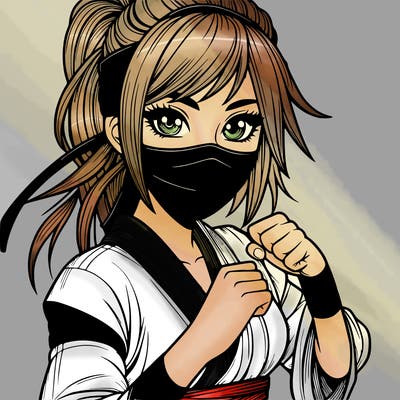 realistic girl ninja
