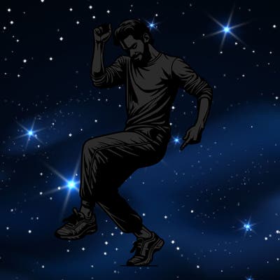 realistic man dancing