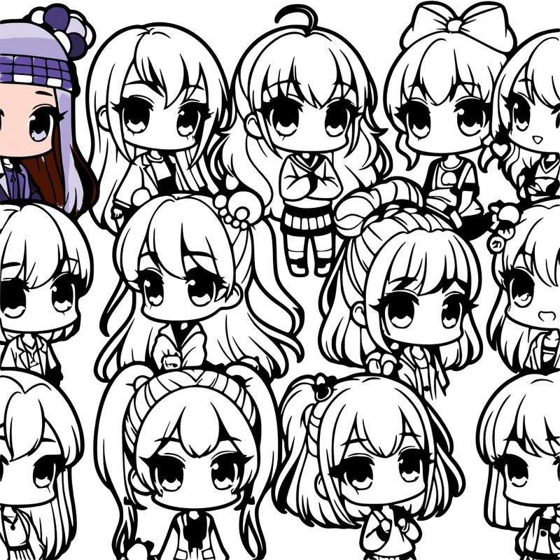 10 chibi girls