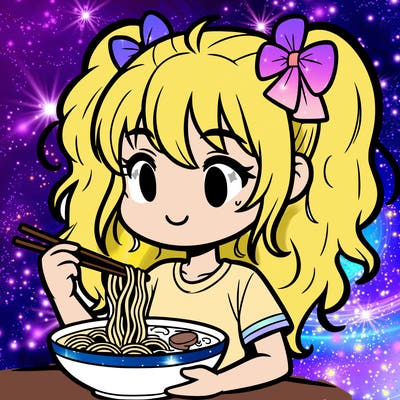 a girl eating ramen