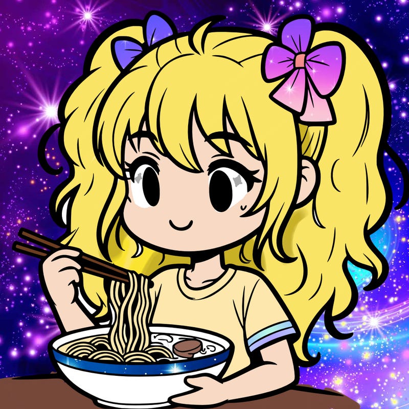 a girl eating ramen