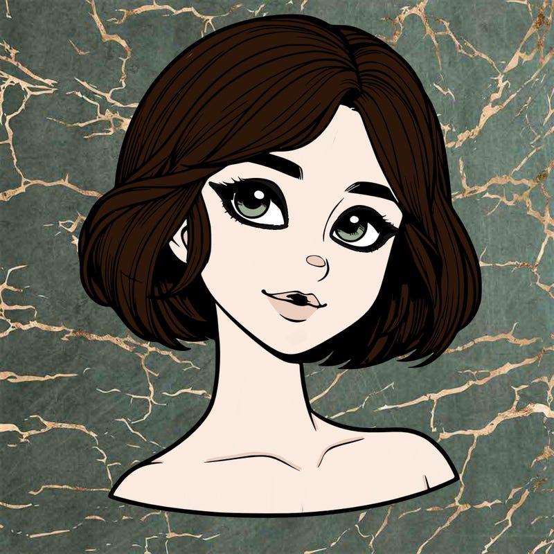 realistic girl with short hair