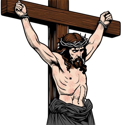 jesus realistic on the cross
