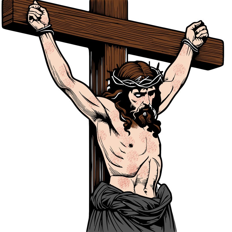 jesus realistic on the cross