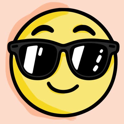 emoji with sunglasses