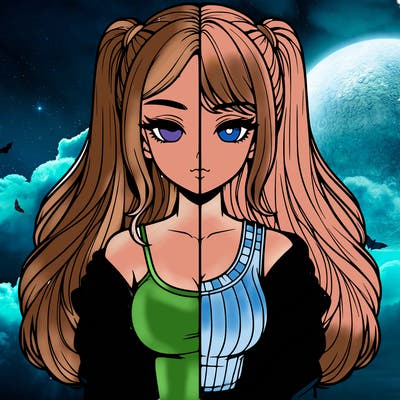 realistic girl split