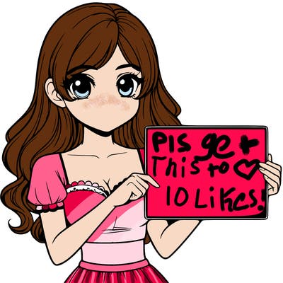 realistic pretty girl holding blank sign