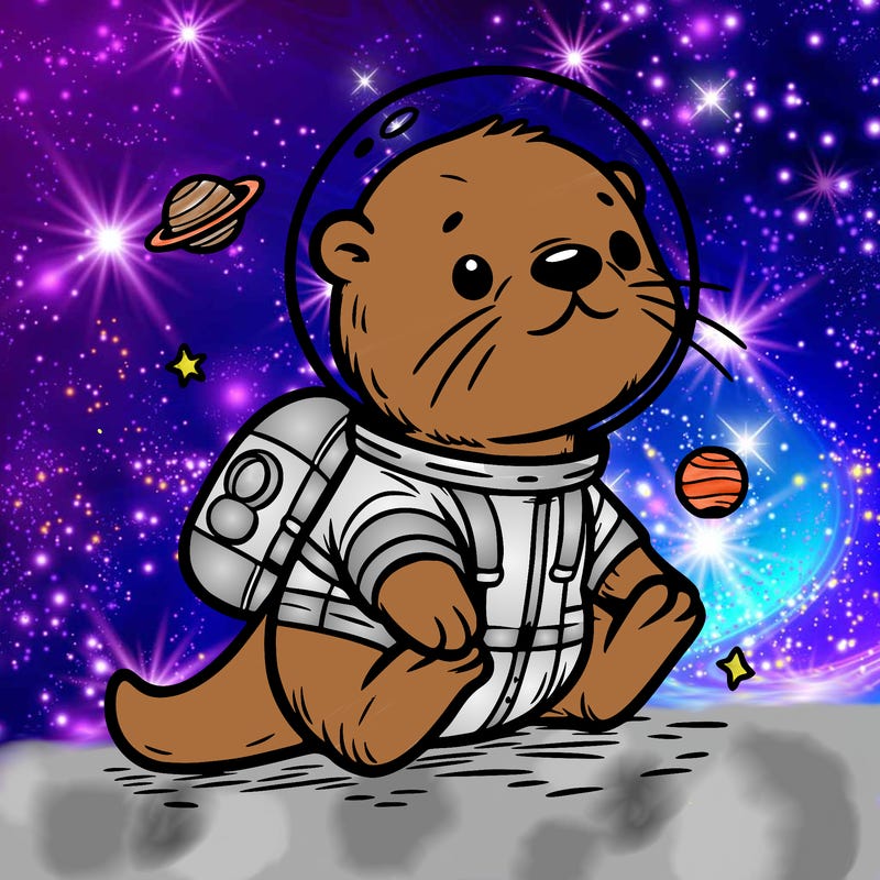 otter in a space suit