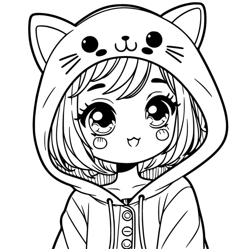 girl in cat hood