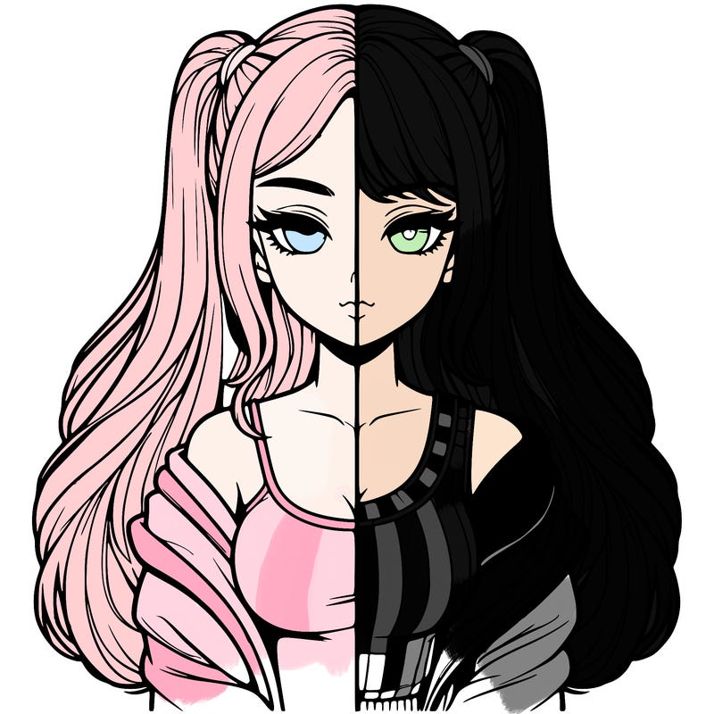 realistic girl split