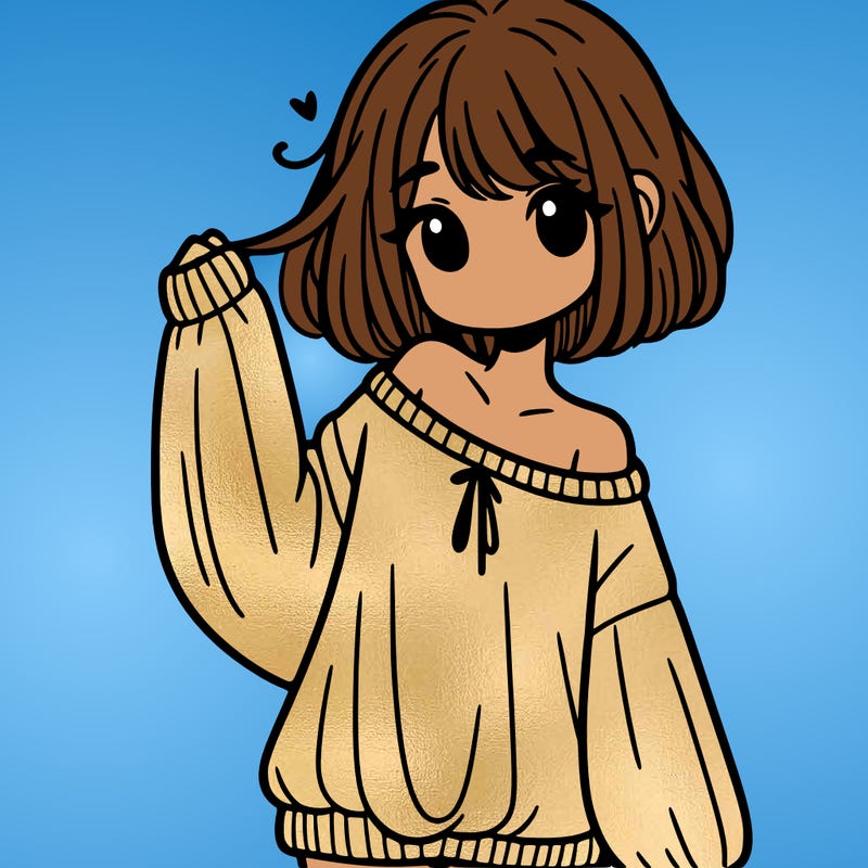 girl in baggy sweater hanging off her shoulder