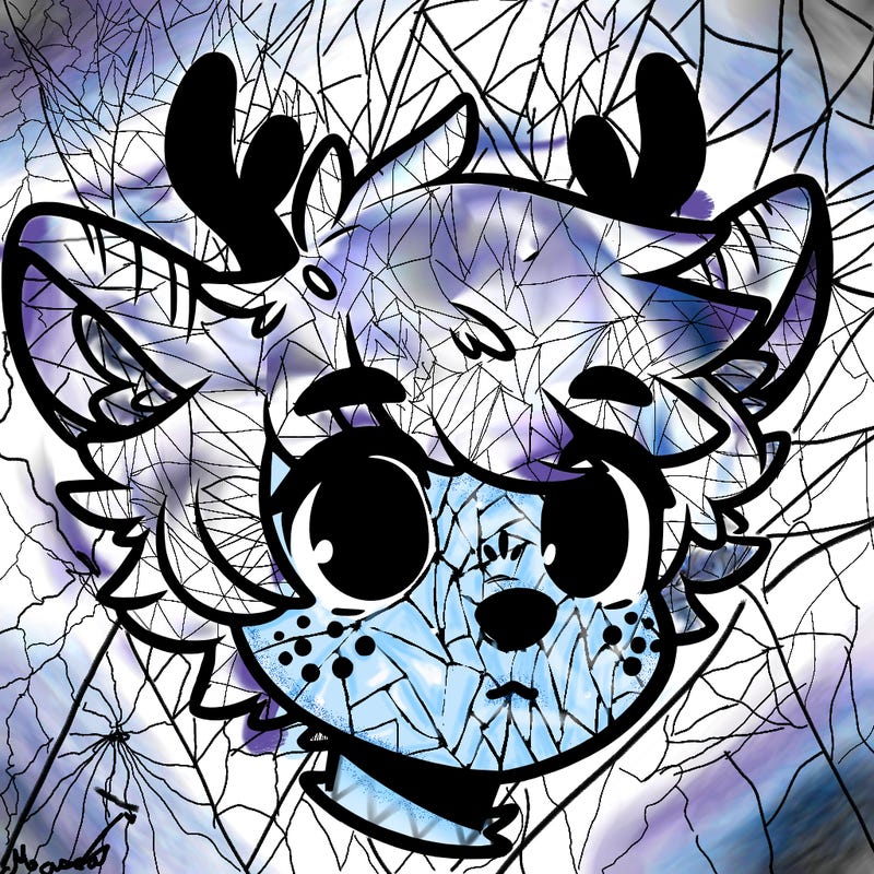 a humanoid deer with soft fluffy ears