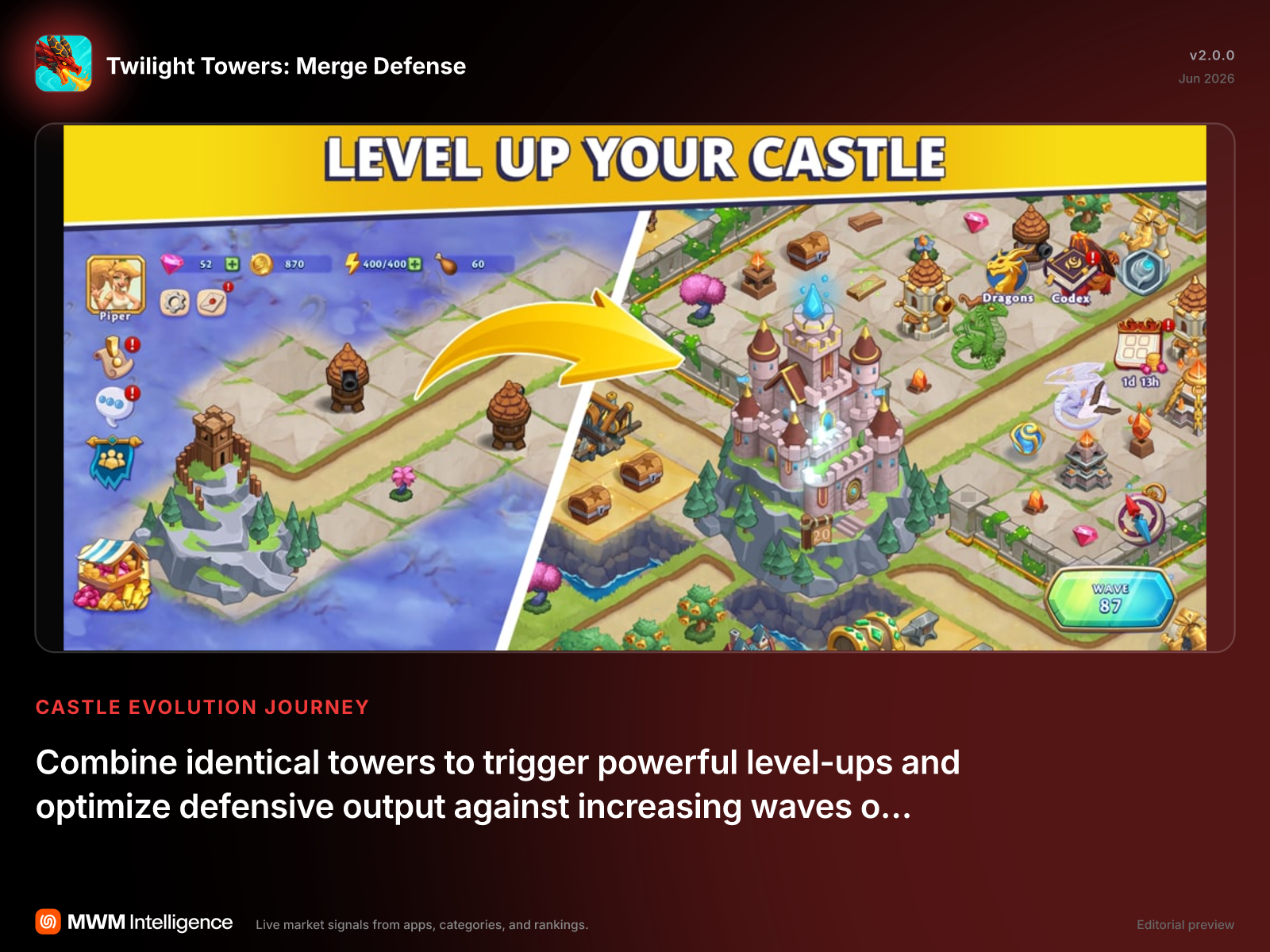 Twilight Towers: Merge Defense - Games App | MWM