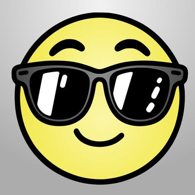 emoji with sunglasses