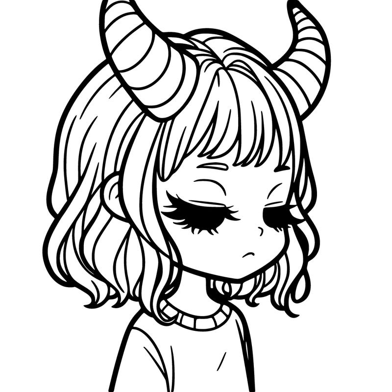 girl with horns