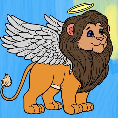 lion with wings