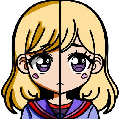 a split of a girl
