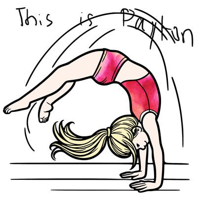 girl doing a back handspring