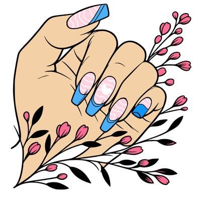 nails with french tip