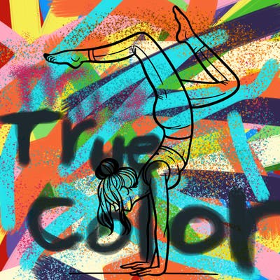 a woman doing a handstand