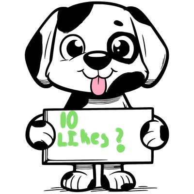 .dog holding blank sign