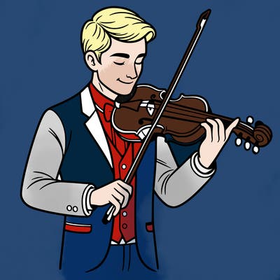 man playing the violin