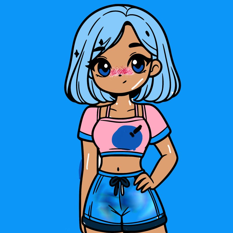 a cute teenage girl wearing a crop top and shorts