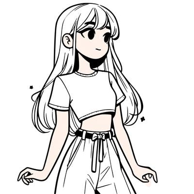 girl in a cute crop top