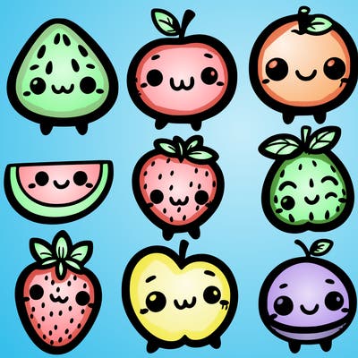 cute fruits