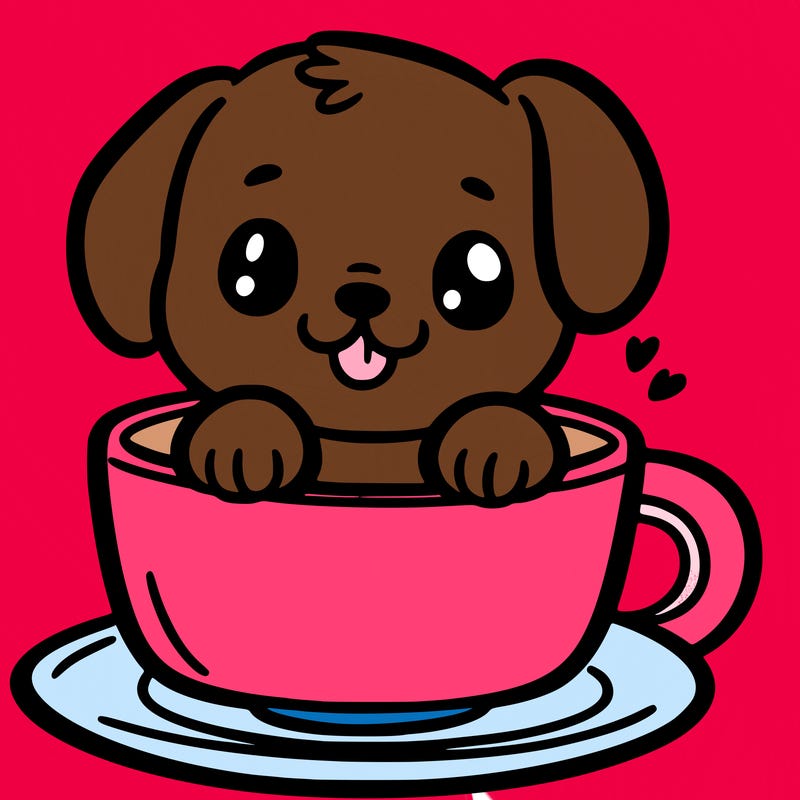 dog in a cup