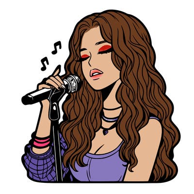 realistic female singer