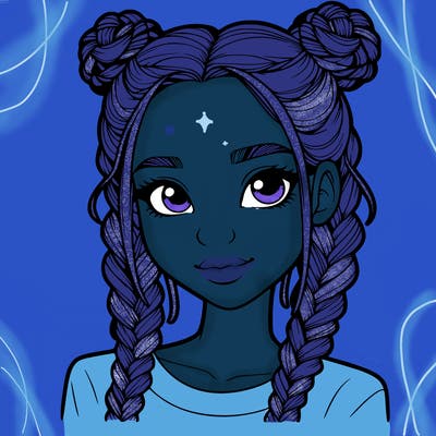 realistic girl with braids