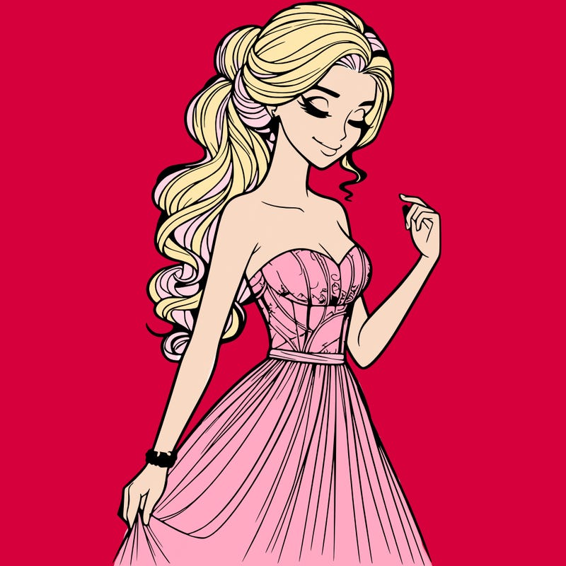 a realistic woman wearing an elegant dress