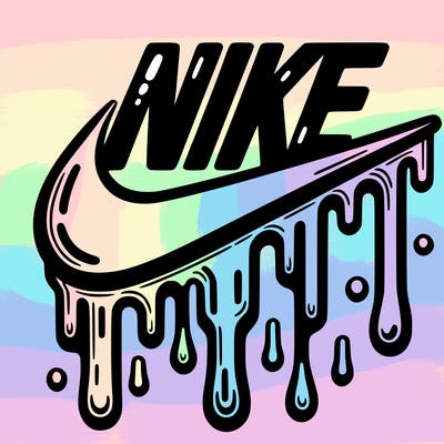 dripping nike logo