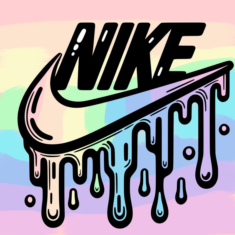 dripping nike logo