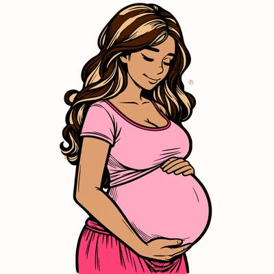 woman heavily pregnant realistic