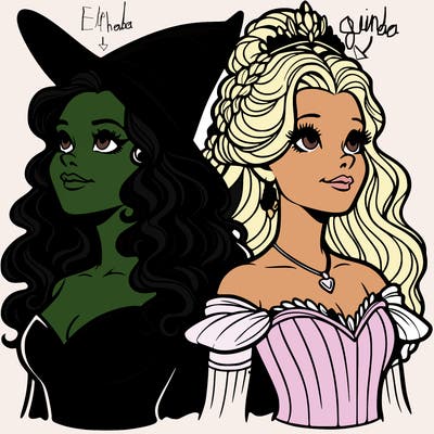 'elphaba and glinda (realistic)
