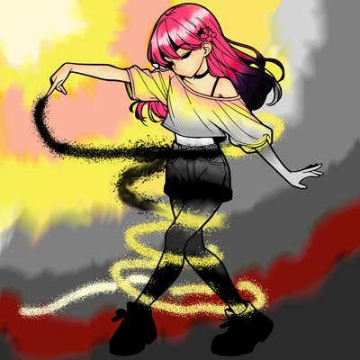 realistic girl danceing