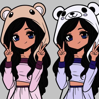 teen girl in animal costume