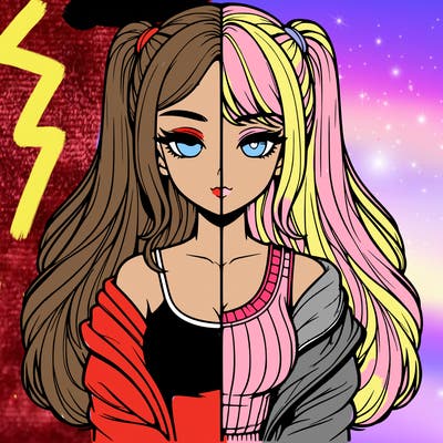 realistic girl split