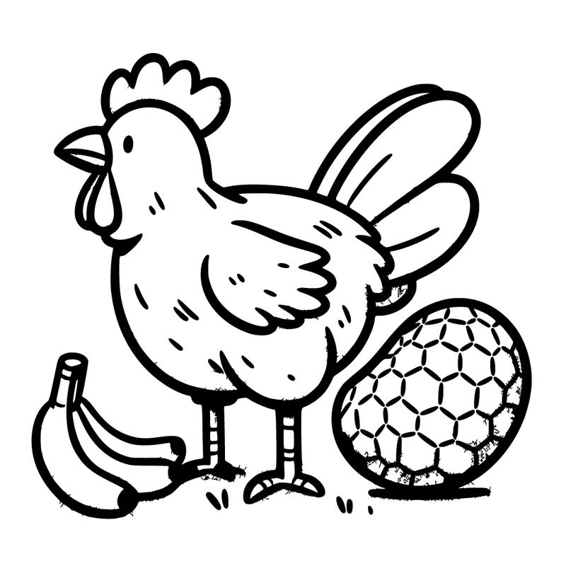 chicken banana golfball thing