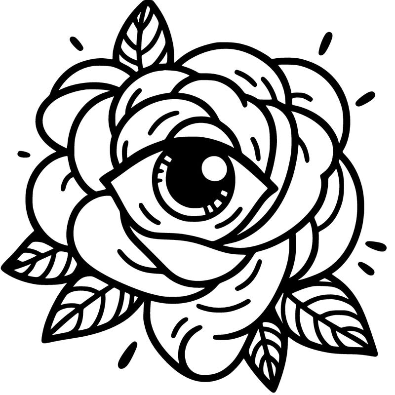 rose with a eye