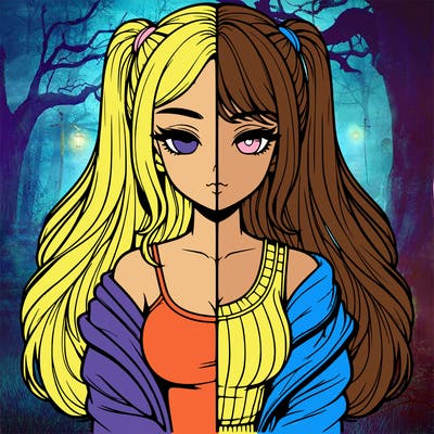 realistic girl split