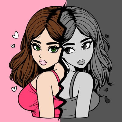 realistic girl split