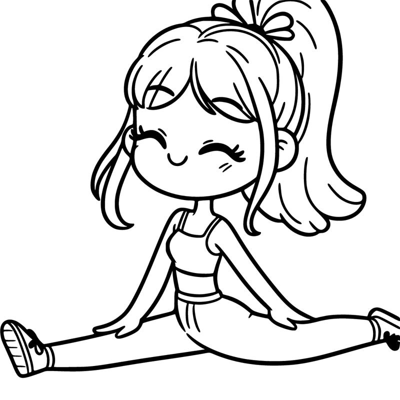 a girl doing a split