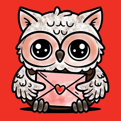 owl holding an envelope