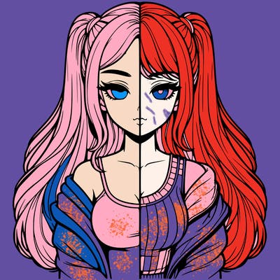 realistic girl split